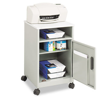 Safco® Steel Machine Stand W-compartment, One-shelf, 15.25w X 17.25d X 27.25h, Gray freeshipping - TVN Wholesale